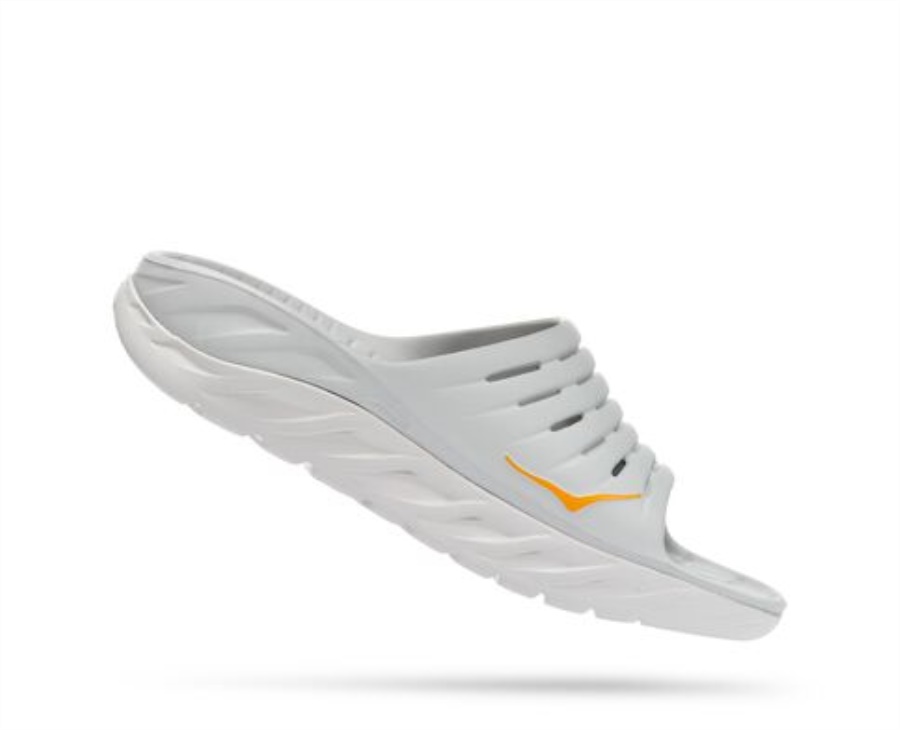 Hoka ORA Recovery Slide Lunar Rock Radiant Yellow
