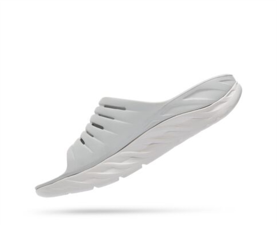 Hoka ORA Recovery Slide Lunar Rock Radiant Yellow