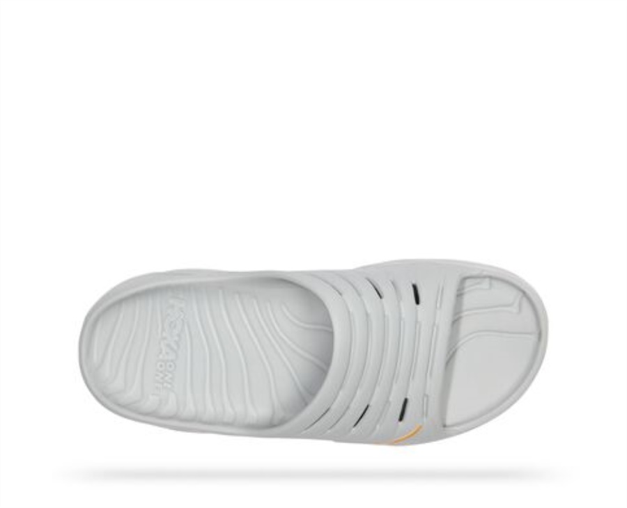 Hoka ORA Recovery Slide Lunar Rock Radiant Yellow