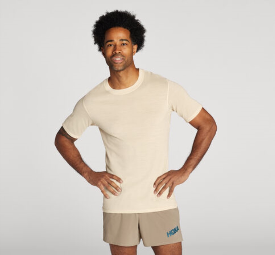 Merino Blend Short Sleeve Hoka Shortbread