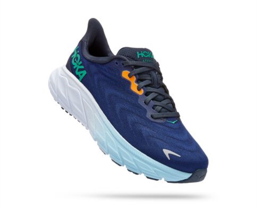 Hoka Arahi 6 Outer Space Bellwether Blue