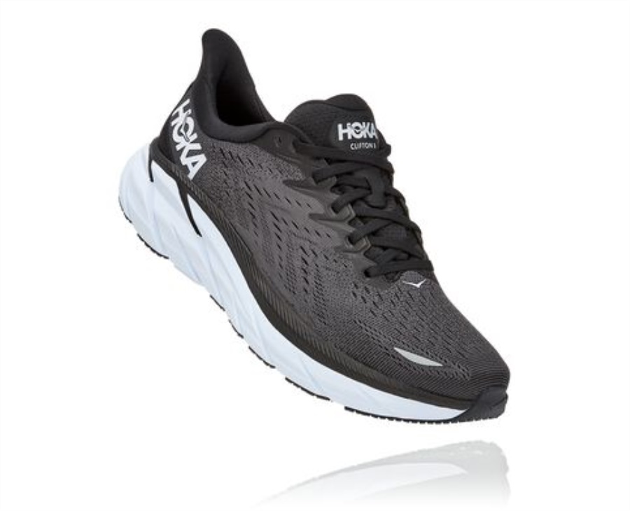 Hoka Clifton 8 Black White