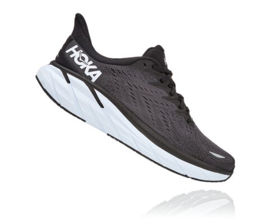 Hoka Clifton 8 Black White