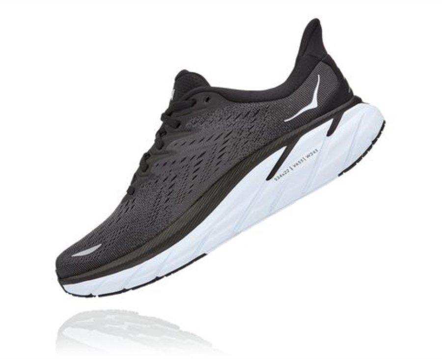 Hoka Clifton 8 Black White