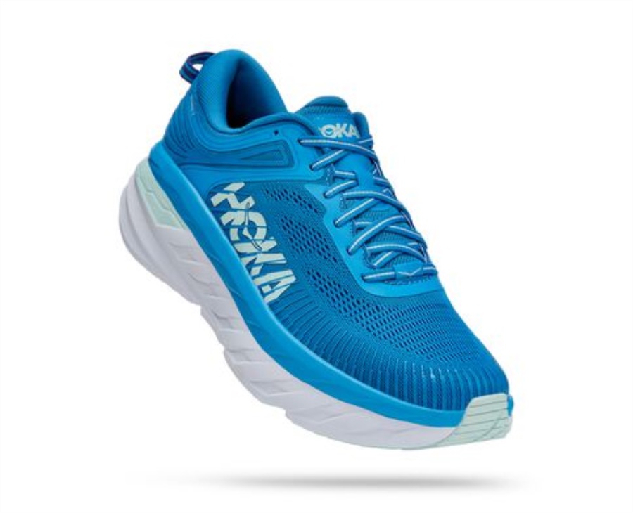 Bondi 7 Hoka Ibiza Blue Blue Glass