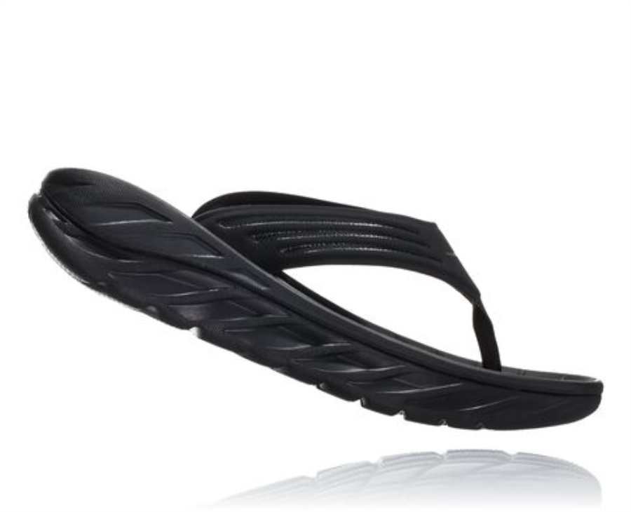 Hoka ORA Recovery Flip Black Dark Gull Gray