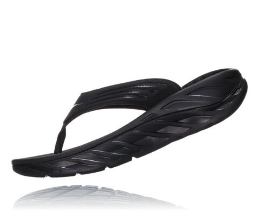 Hoka ORA Recovery Flip Black Dark Gull Gray
