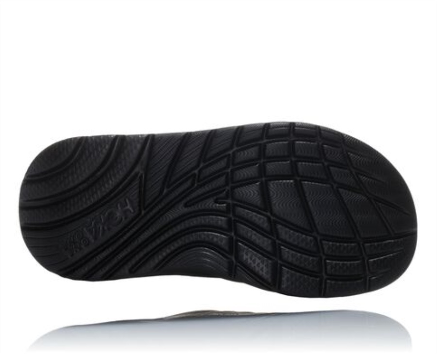 Hoka ORA Recovery Flip Black Dark Gull Gray