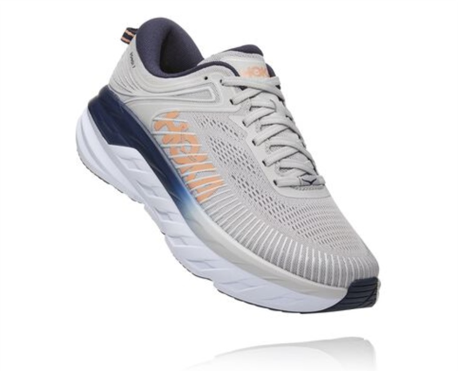 Hoka Bondi 7 Lunar Rock Black Iris