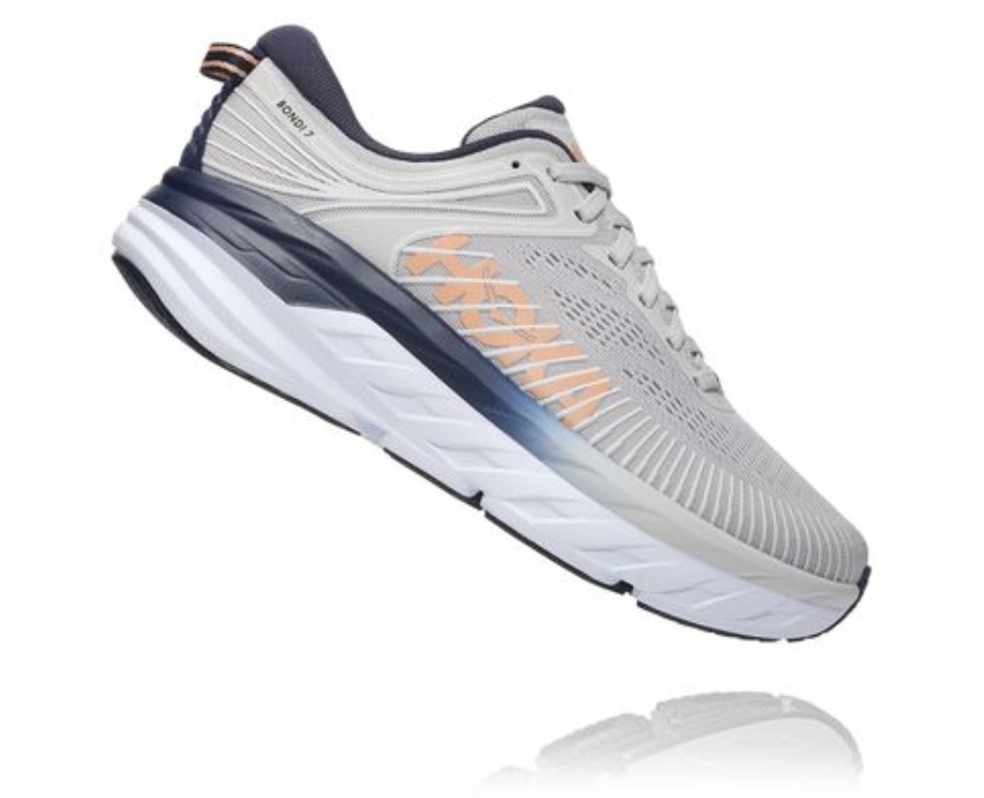Hoka Bondi 7 Lunar Rock Black Iris