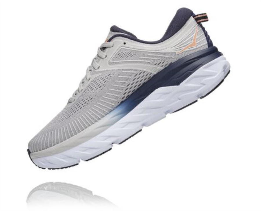 Hoka Bondi 7 Lunar Rock Black Iris