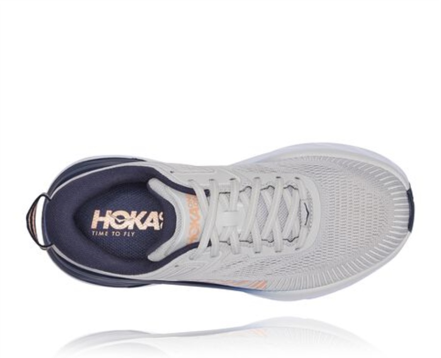 Hoka Bondi 7 Lunar Rock Black Iris