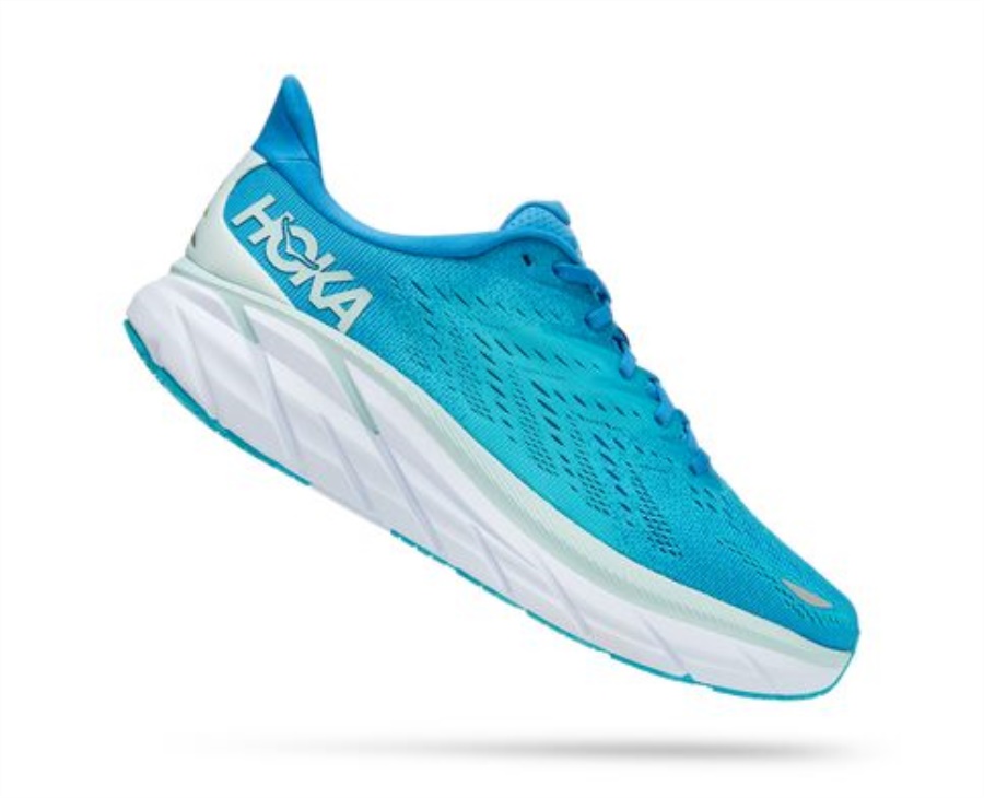 Clifton 8 Hoka Ibiza Blue Scuba Blue
