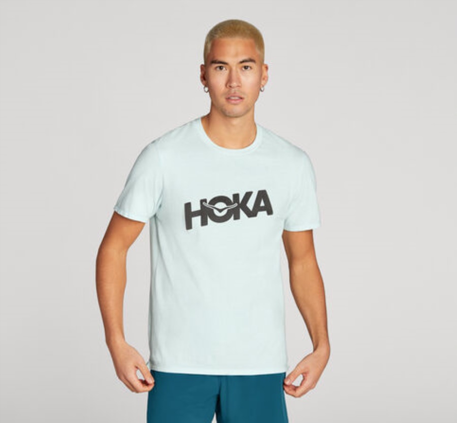 Hoka All-Day Tee Blue Glass