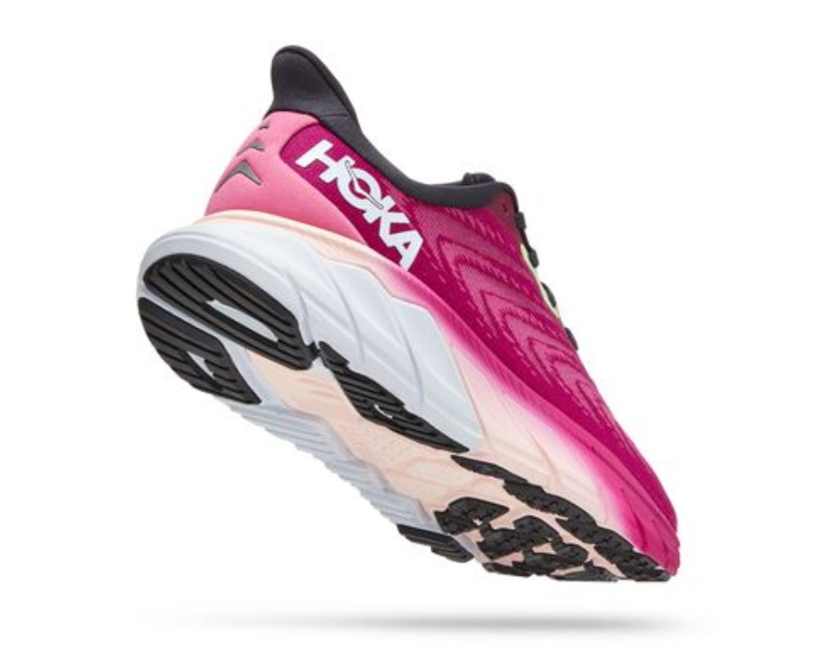 Hoka Arahi 6 Festival Fuchsia Ibis Rose
