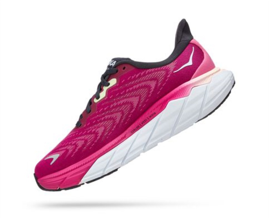 Hoka Arahi 6 Festival Fuchsia Ibis Rose