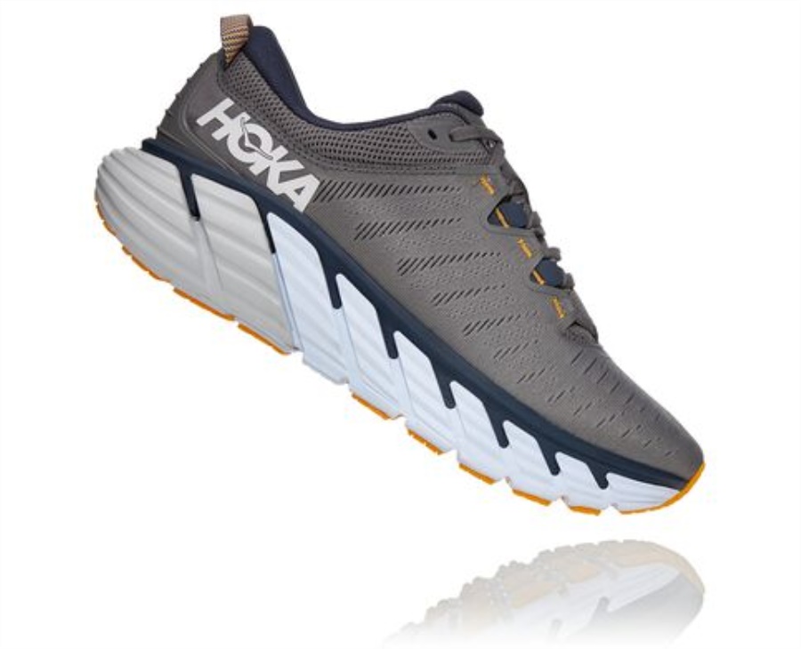 Gaviota 3 Hoka Charcoal Gray Ombre Blue