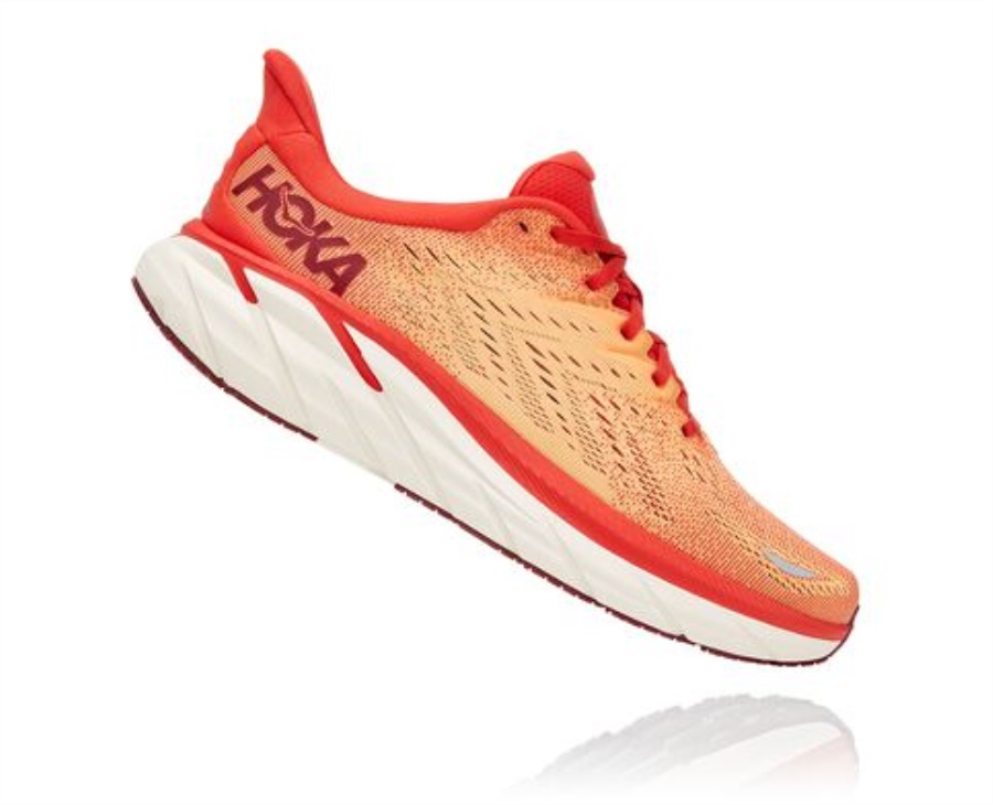 Hoka Clifton 8 Fiesta Blazing Orange