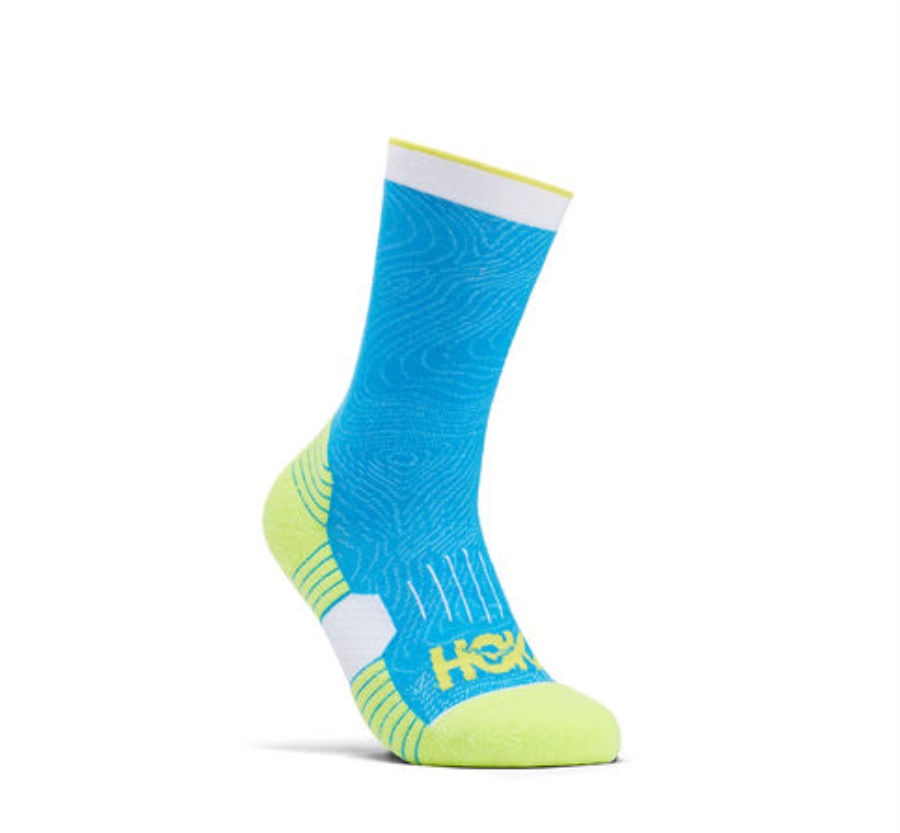Crew Run Sock Hoka Diva Blue Citrus
