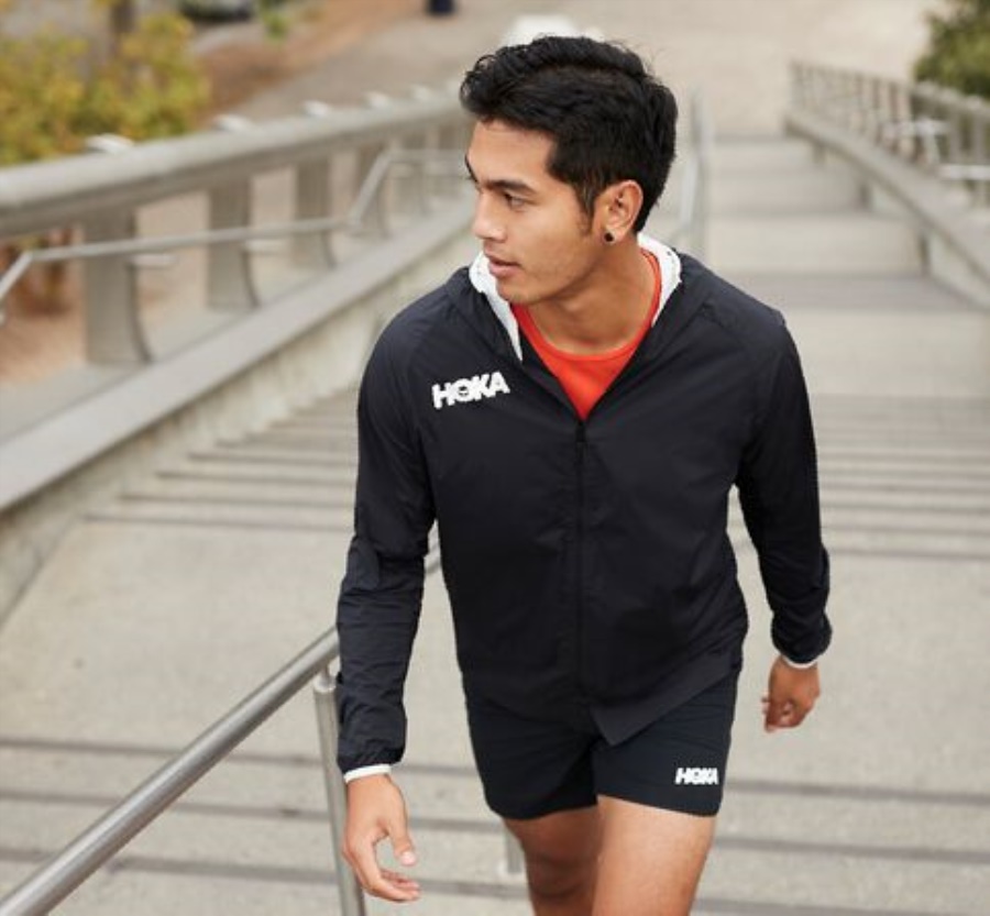 Full-Zip Wind Jacket Hoka Black