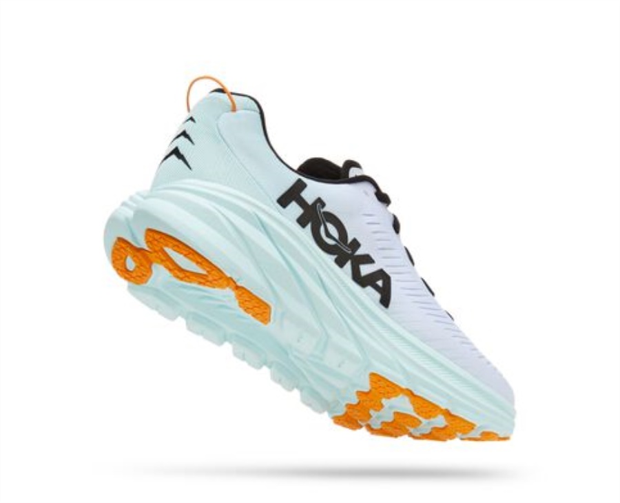 Rincon 3 Hoka White Blue Glass