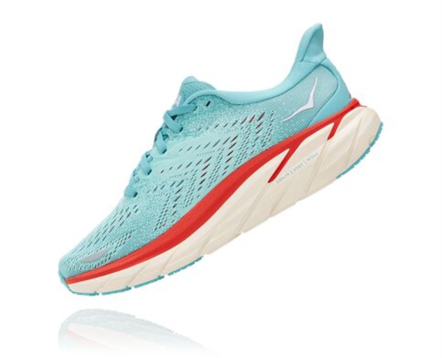 Clifton 8 Hoka Aquarelle Eggshell Blue