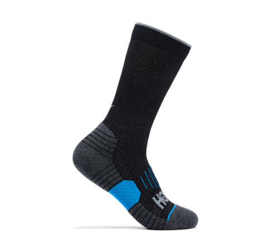 Hoka Crew Run Sock 3-Pack White Black Grey 