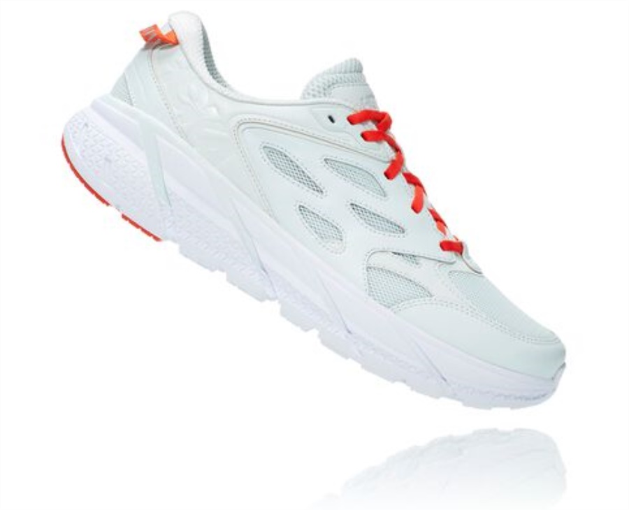 Hoka Clifton L Wan Blue Mandarin Red