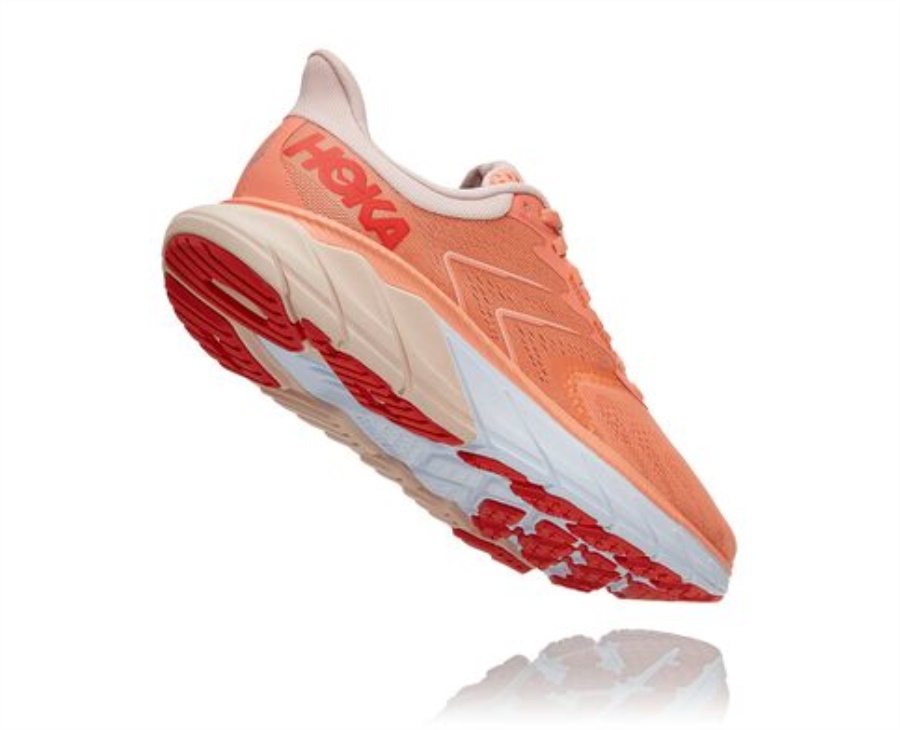 Hoka Arahi 5 Cantaloupe Silver Peony