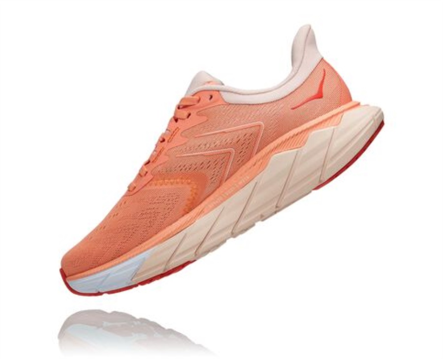 Hoka Arahi 5 Cantaloupe Silver Peony
