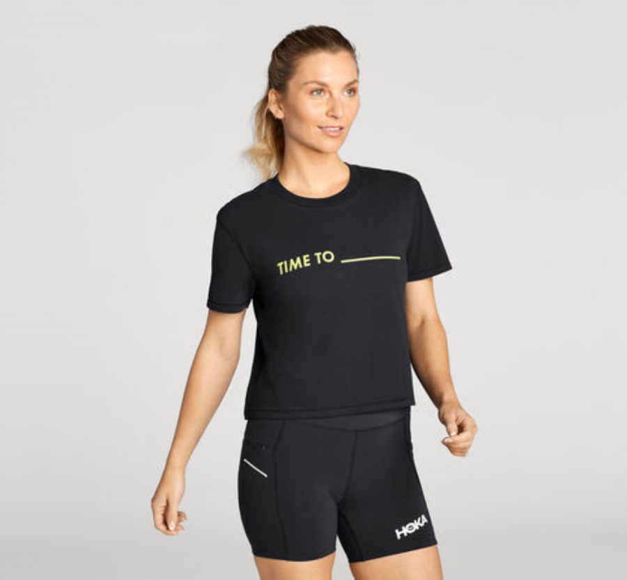 Hoka All-Day Tee Black