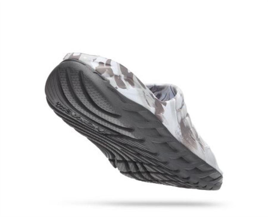 Hoka Ora Recovery Slide Swirl Lunar Rock Sharkskin