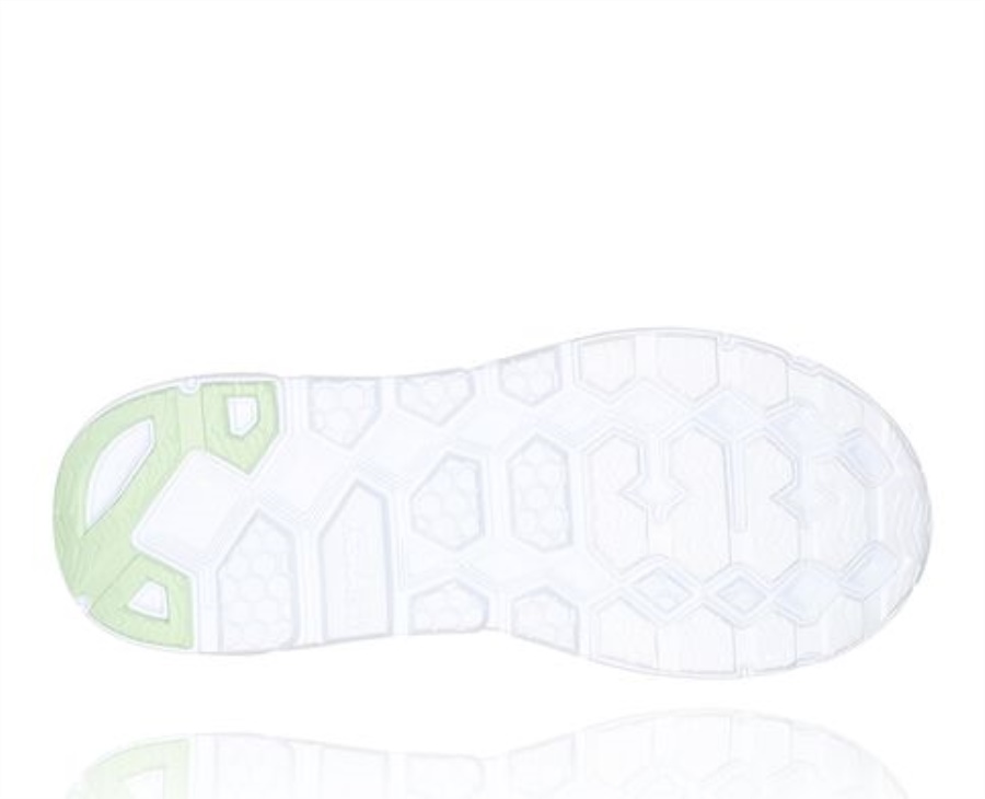 Clifton L Hoka White Green Ash