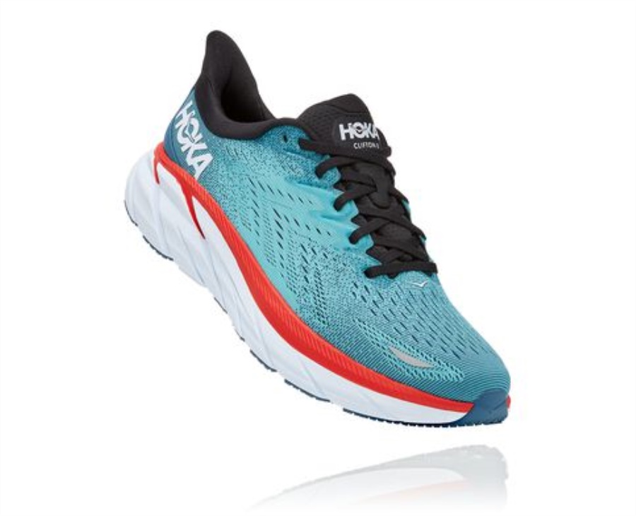 Clifton 8 Hoka Real Teal Aquarelle