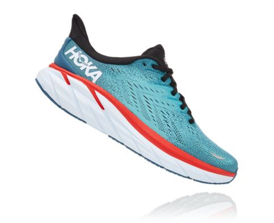 Clifton 8 Hoka Real Teal Aquarelle