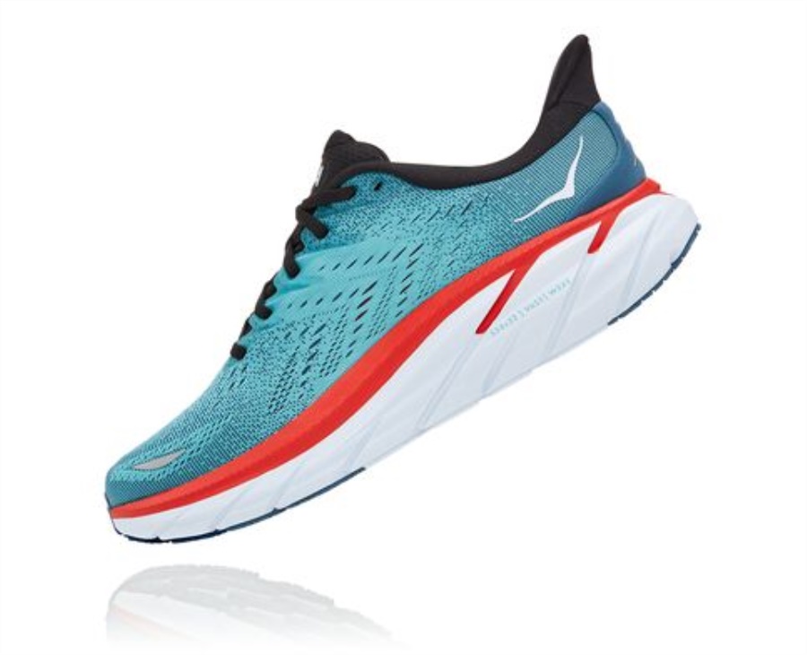 Clifton 8 Hoka Real Teal Aquarelle