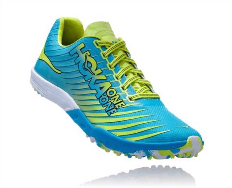 Hoka EVO XC Spikeless Cyan Citrus