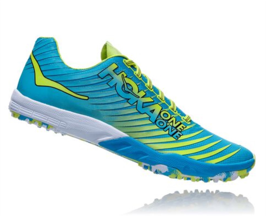 Hoka EVO XC Spikeless Cyan Citrus