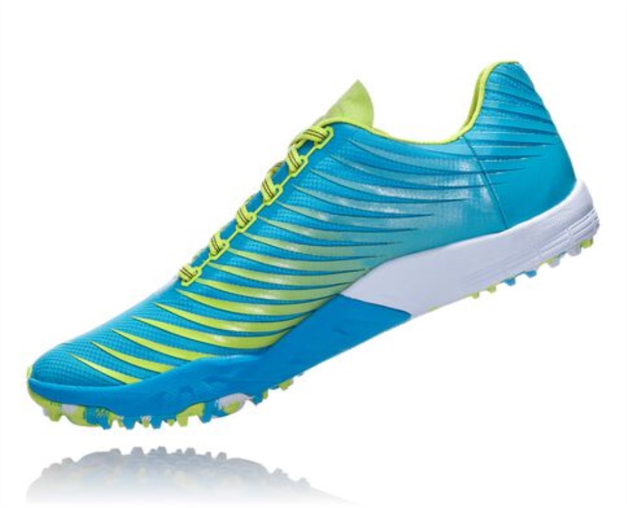 Hoka EVO XC Spikeless Cyan Citrus
