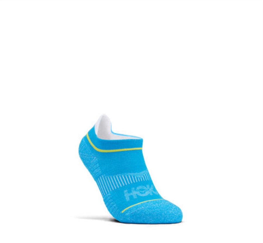 No-Show Run Sock Hoka Diva Blue Citrus
