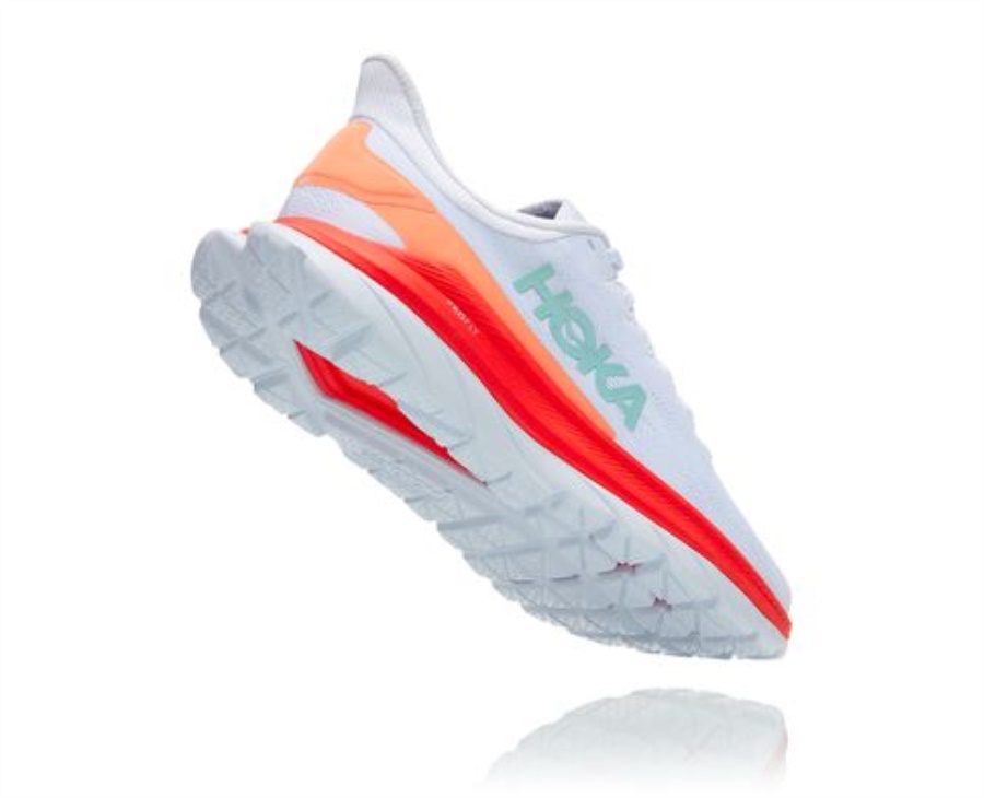 Hoka Mach 4 White Fiesta