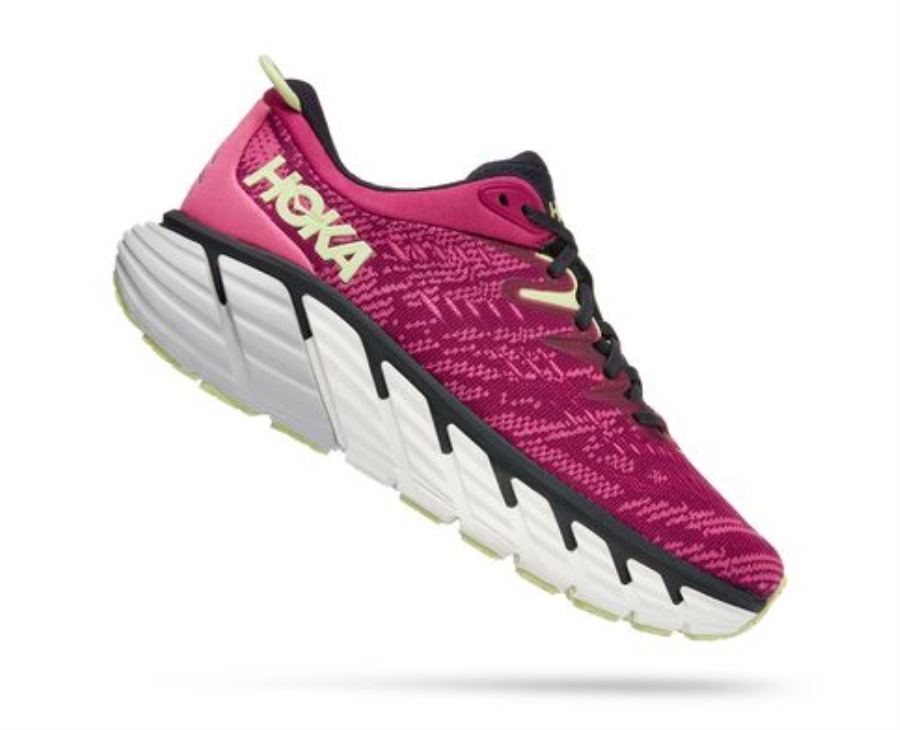 Hoka Gaviota 4 Festival Fuchsia Blue Graphite