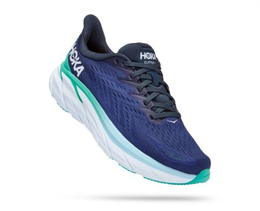 Hoka Clifton 8 Outer Space Bellwether Blue