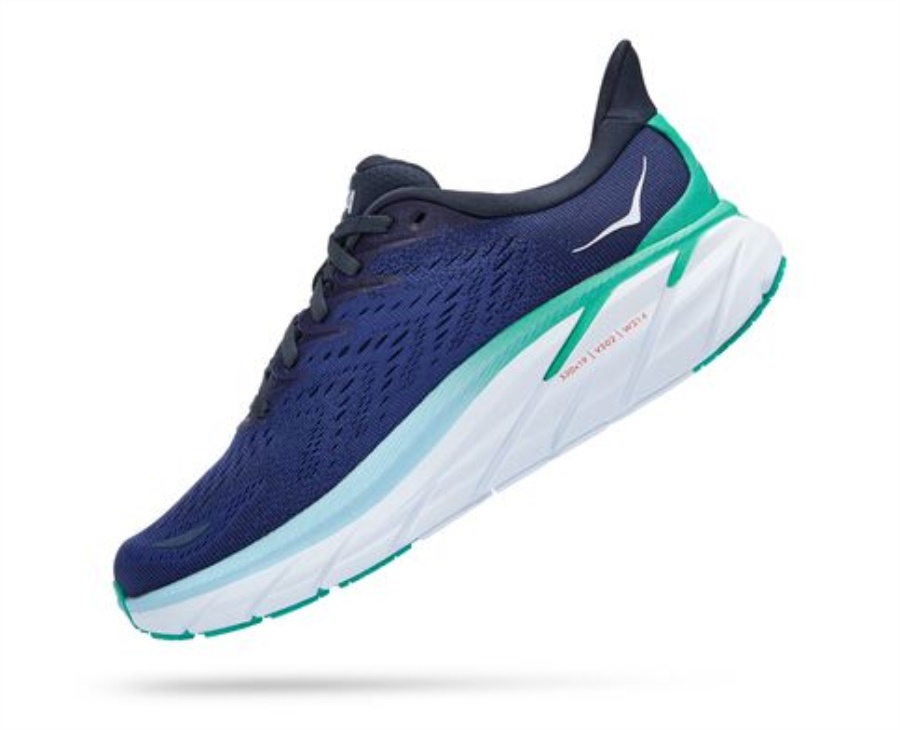 Hoka Clifton 8 Outer Space Bellwether Blue