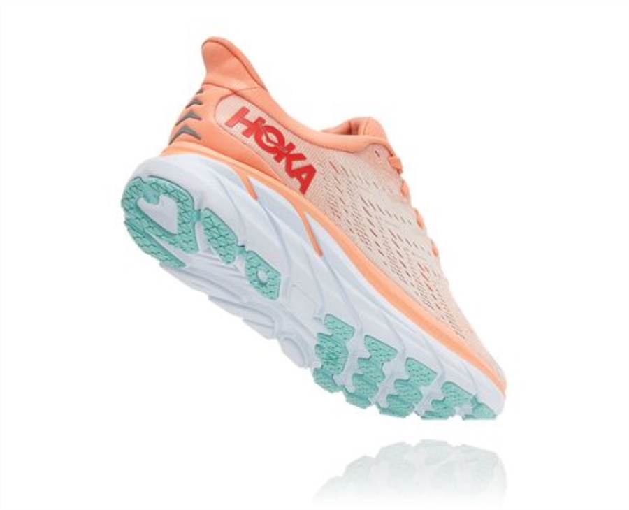 Hoka Clifton 8 Cantaloupe Silver Peony