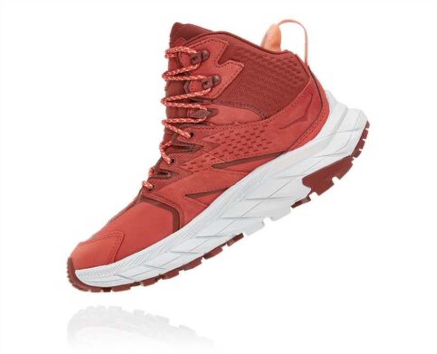 Hoka Anacapa Mid GTX Hot Sauce Cherry Mahogany