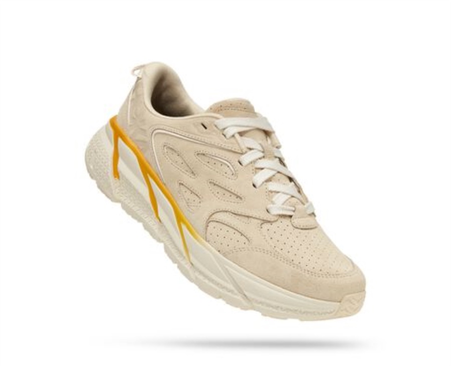 Clifton L Suede Hoka Short Bread Radiant Yellow