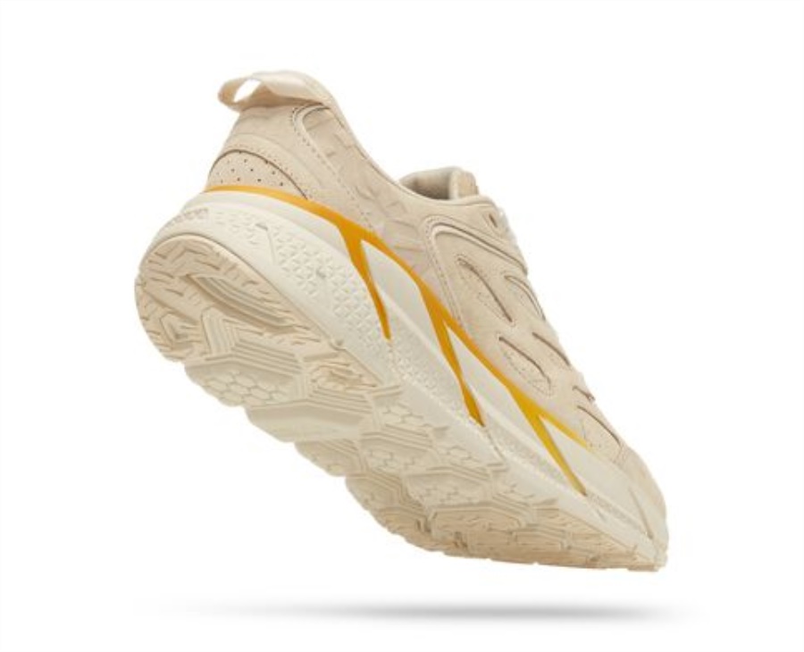 Clifton L Suede Hoka Short Bread Radiant Yellow