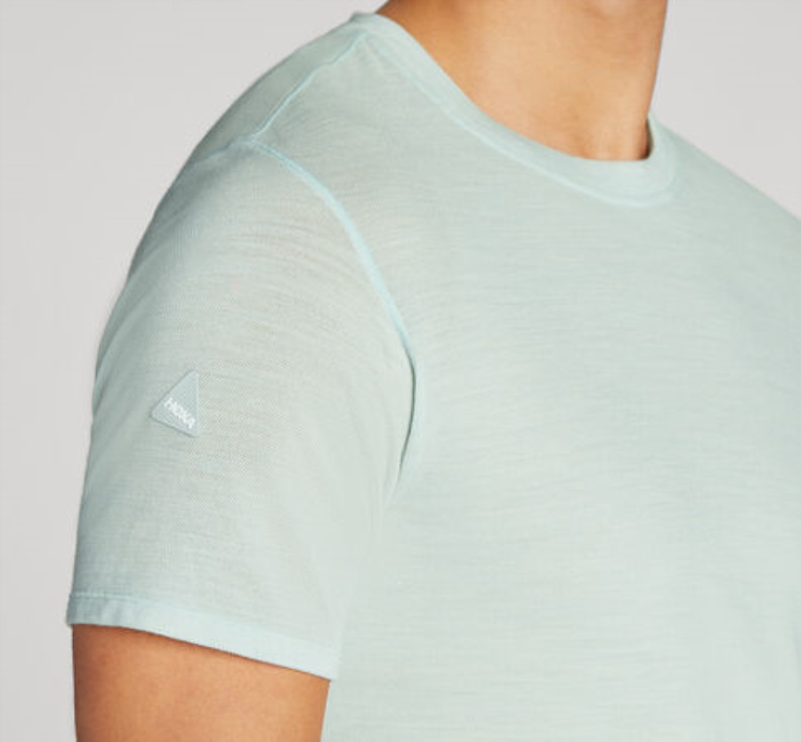 Merino Blend Short Sleeve Hoka Blue Glass