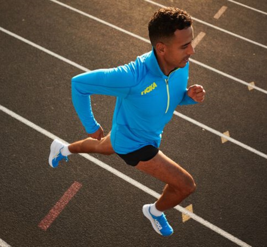 1 2 Zip Midlayer Hoka Diva Blue